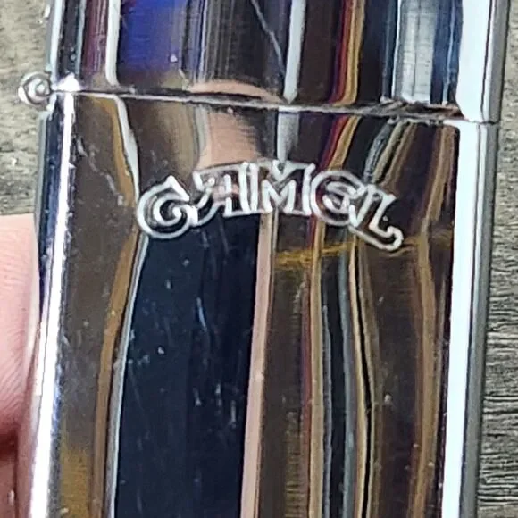 Vintage Camel Cigarette Advertising Chrome Lighter 2.5 inches tall - Picture 4 of 7